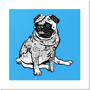 Salty the Pug Posters and Art